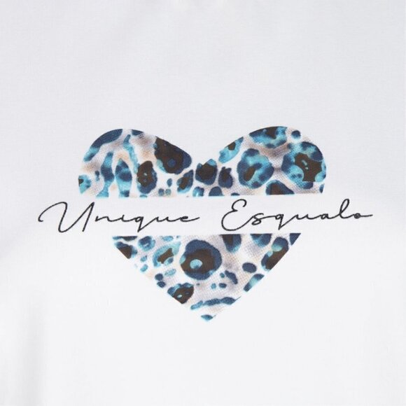 ESQUALO Teal & Khaki Leopard Heart Graphic Tee - Picture 2 of 7